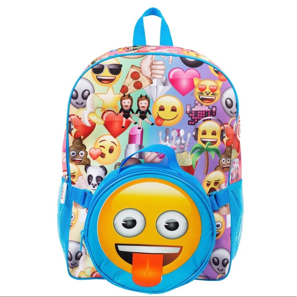 Emoji Googly Eye Backpack with Lunch Kit